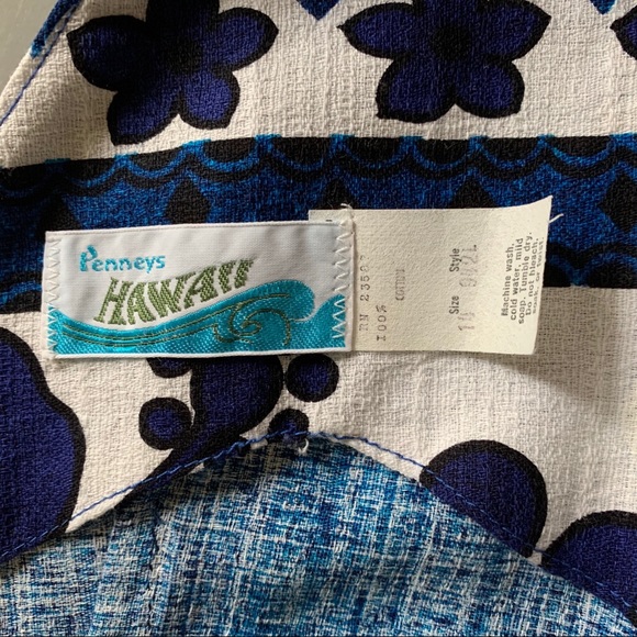 🌺 70s Vintage Hawaiian Barkcloth Muumuu Maxi Dress - Picture 13 of 14